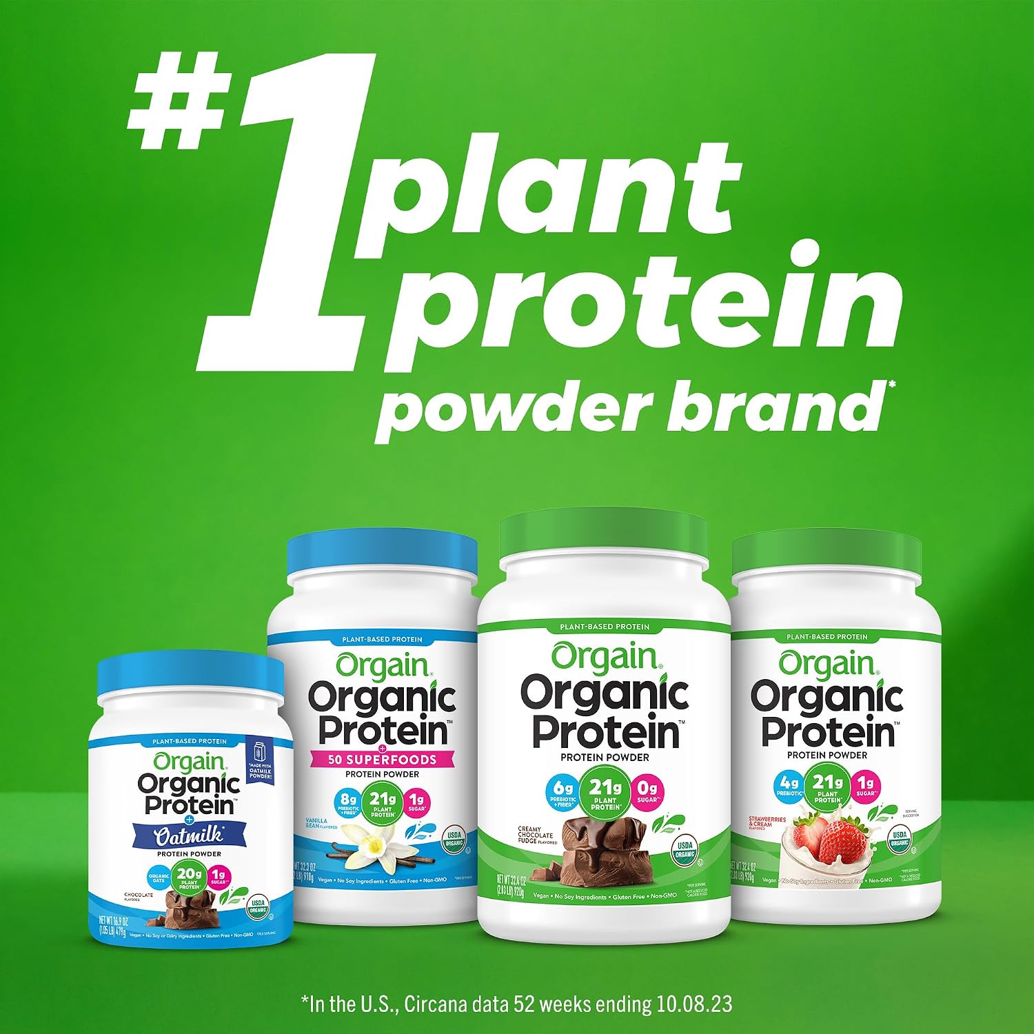 POLVO DE PROTEÍNA ORGAIN VEGAN 21G VAINILLA BEAN 2.03 LB - 5