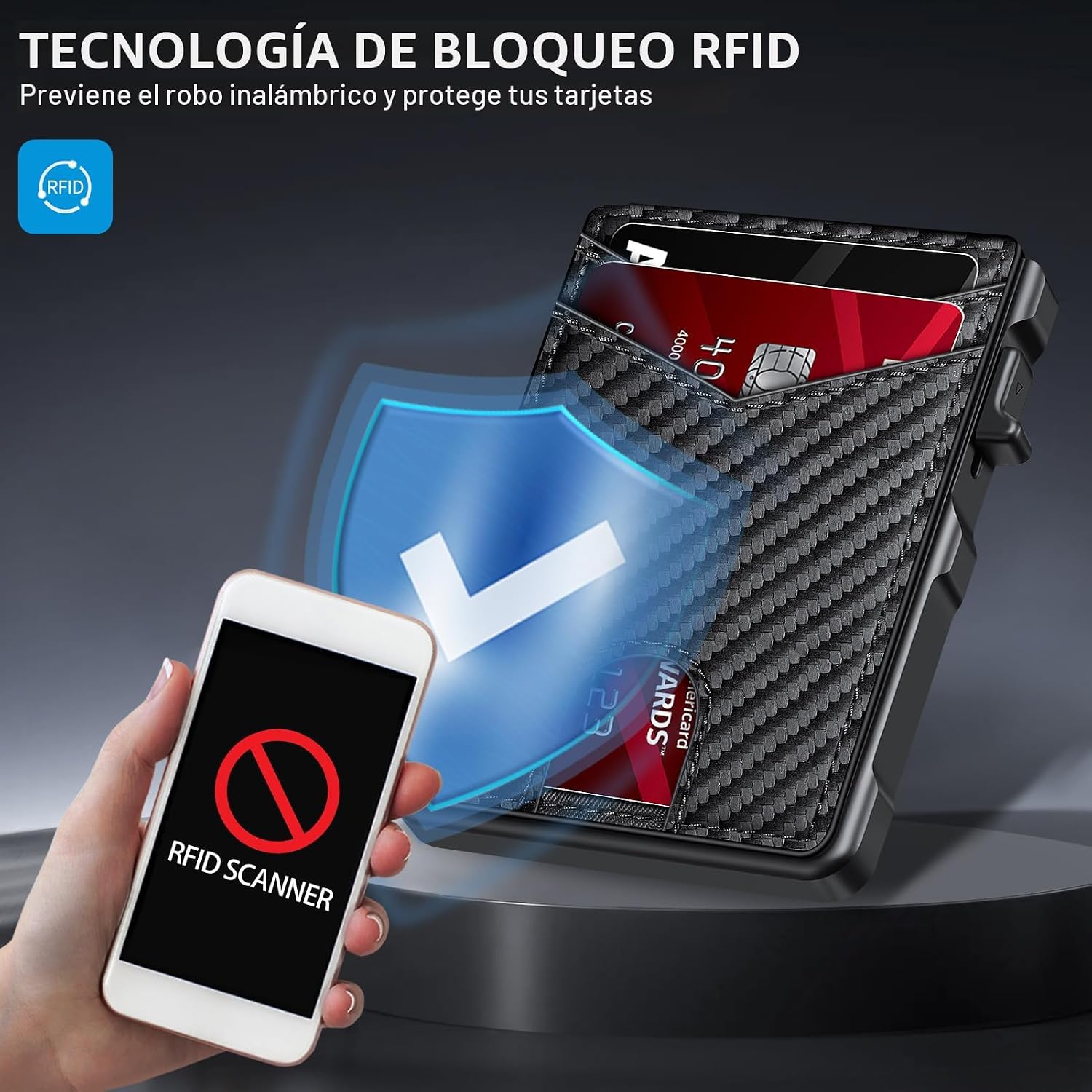 BILLETERA PARA HOMBRE KIKVES V20 CON SOPORTE PARA AIRTAG Y BLOQUEO RFID - 3