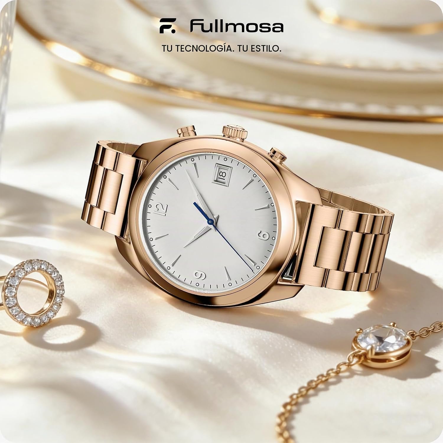 CORREA PARA RELOJ FULLMOSA 20MM METAL CON LIBERACIÓN RÁPIDA COMPATIBLE GARMIN Y SAMSUNG - 2