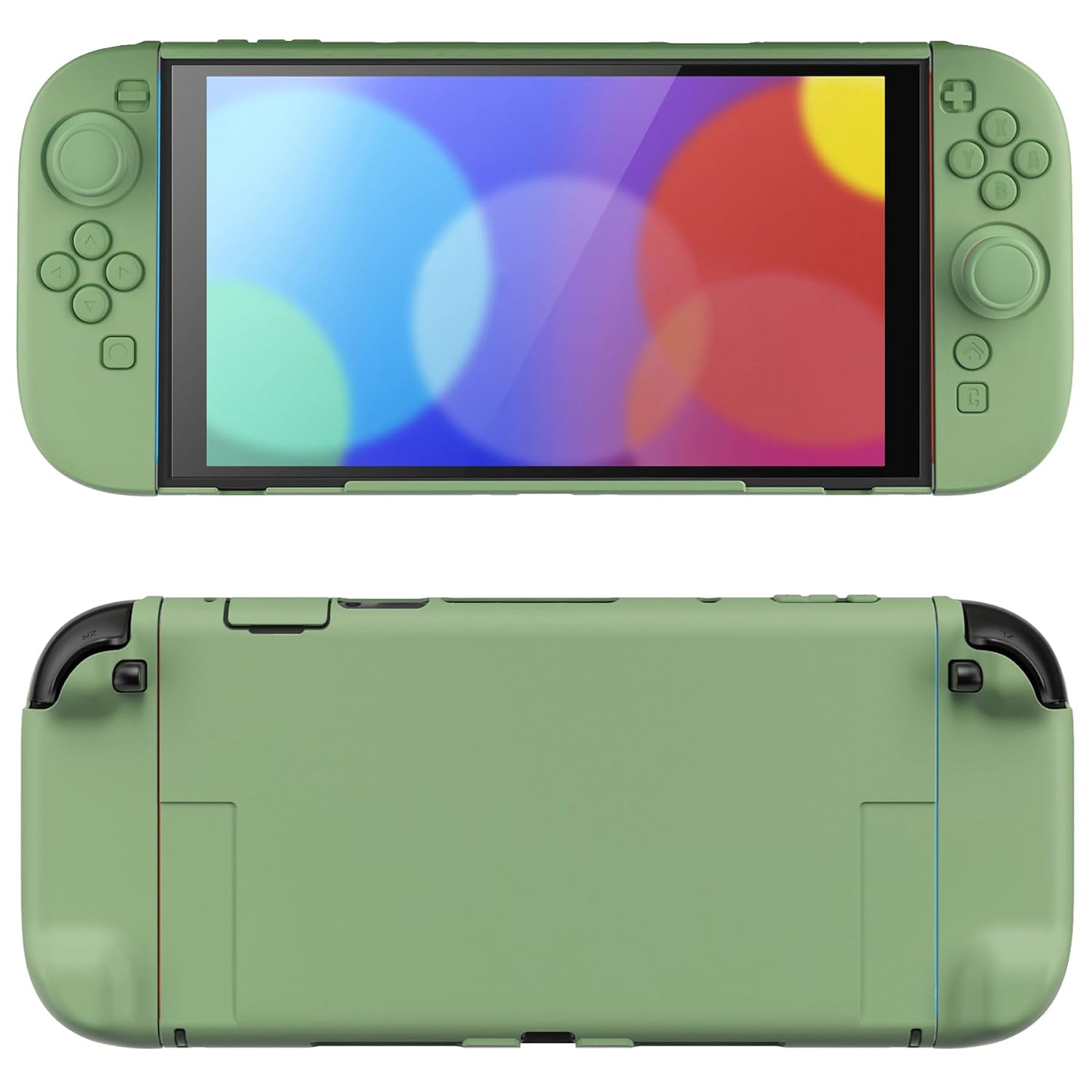 PROTECTOR RÍGIDO PLAYVITAL PARA NINTENDO SWITCH 2 CON SOPORTE EXTRA Y TAPAS PARA JOYSTICK COLOR MATCHA GREEN - 1