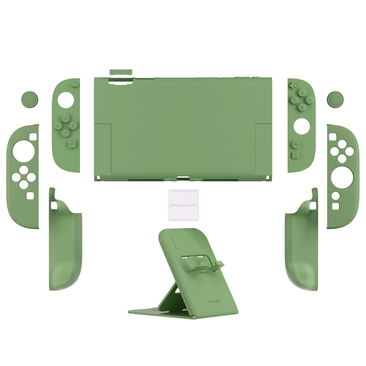 PROTECTOR RÍGIDO PLAYVITAL PARA NINTENDO SWITCH 2 CON SOPORTE EXTRA Y TAPAS PARA JOYSTICK COLOR MATCHA GREEN - 2