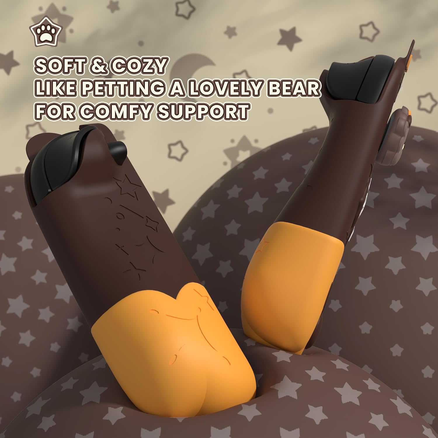PROTECTOR PLAYVITAL GOOD NIGHT BEAR PARA NINTENDO SWITCH 2 CON SOPORTE Y GRIPS DE SILICONA - 5
