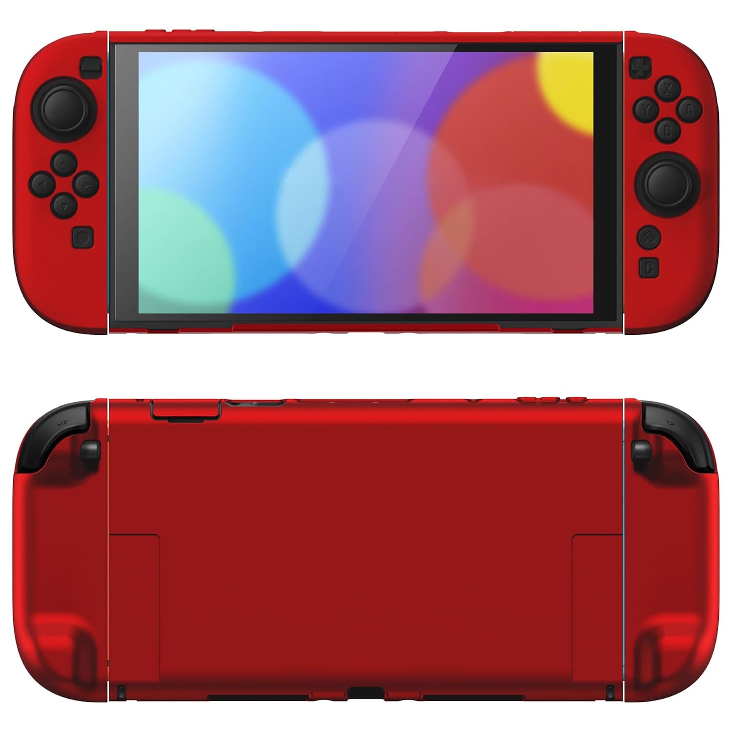 PROTECTOR RÍGIDO PLAYVITAL PARA NINTENDO SWITCH 2 CON SOPORTE EXTRA Y TAPAS PARA JOYSTICK COLOR ROJO ESCARLATA - 1
