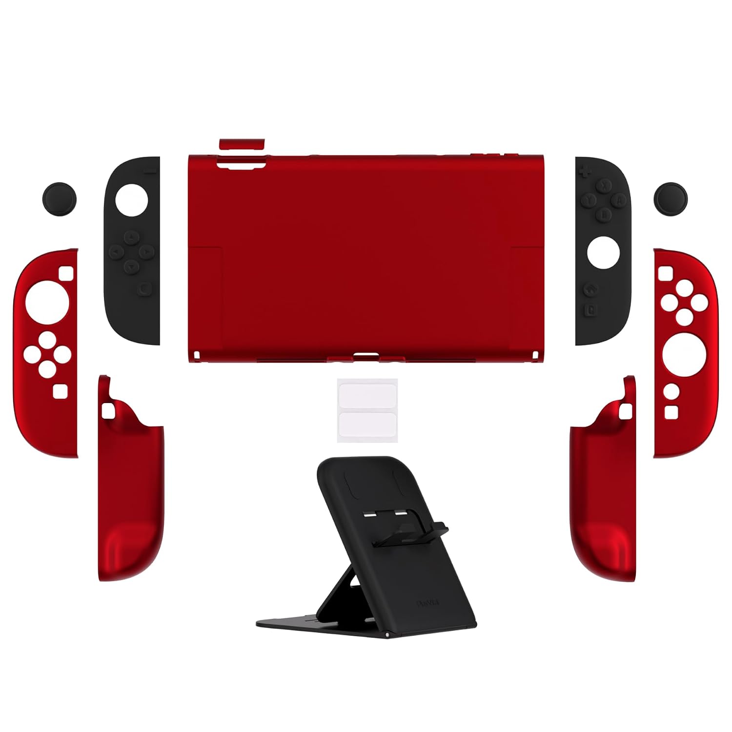PROTECTOR RÍGIDO PLAYVITAL PARA NINTENDO SWITCH 2 CON SOPORTE EXTRA Y TAPAS PARA JOYSTICK COLOR ROJO ESCARLATA - 2
