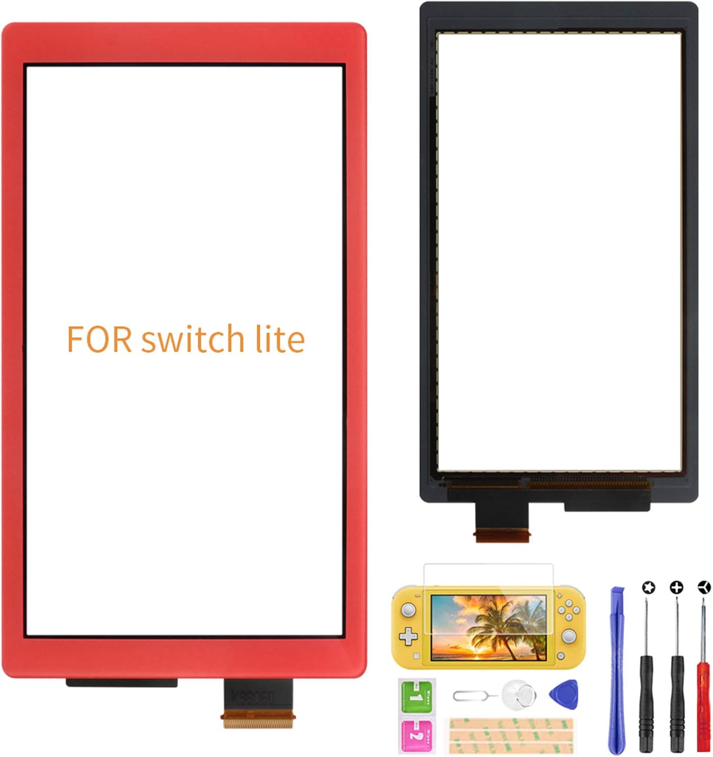 PANTALLA TÁCTIL PARA NINTENDO SWITCH LITE A-MIND CORAL CON KIT DE REPARACIÓN Y PROTECTOR - 1