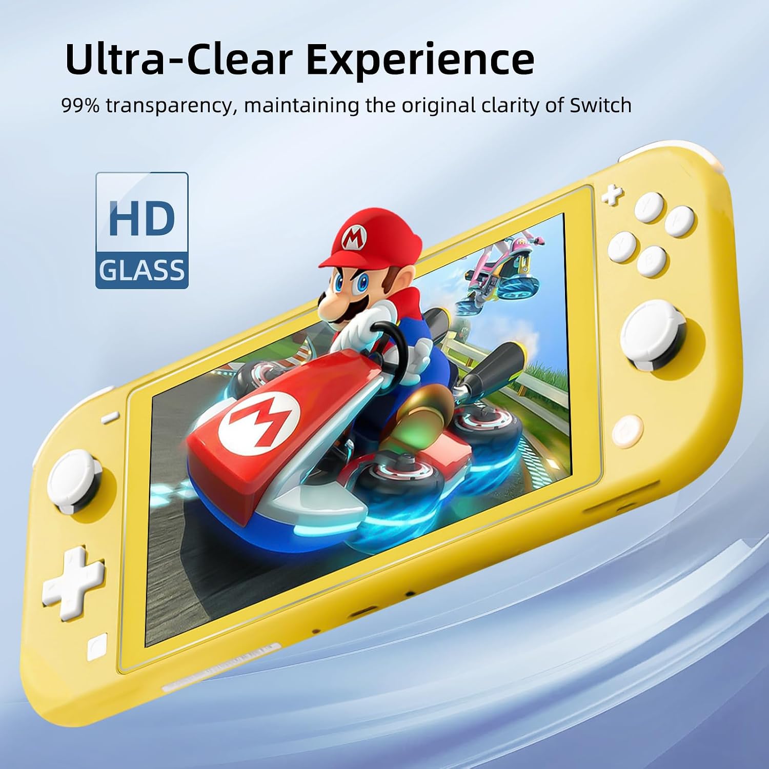 PROTECTOR DE PANTALLA DE VIDRIO TEMPLADO JNGNPN PARA SWITCH LITE 2019 5.5 PULGADAS 2 UNIDADES - 3
