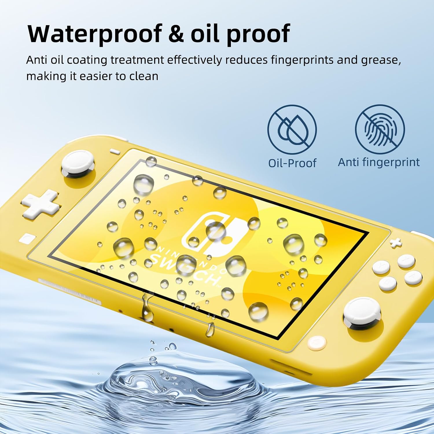 PROTECTOR DE PANTALLA DE VIDRIO TEMPLADO JNGNPN PARA SWITCH LITE 2019 5.5 PULGADAS 2 UNIDADES - 5