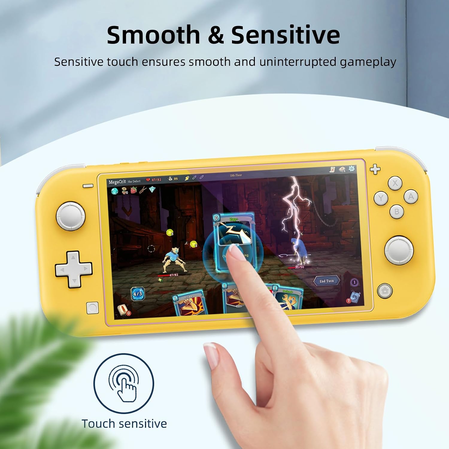 PROTECTOR DE PANTALLA JNGNPN PARA SWITCH LITE 2019 5.5 PULGADAS 2 UNIDADES FILTRO LUZ AZUL - 4