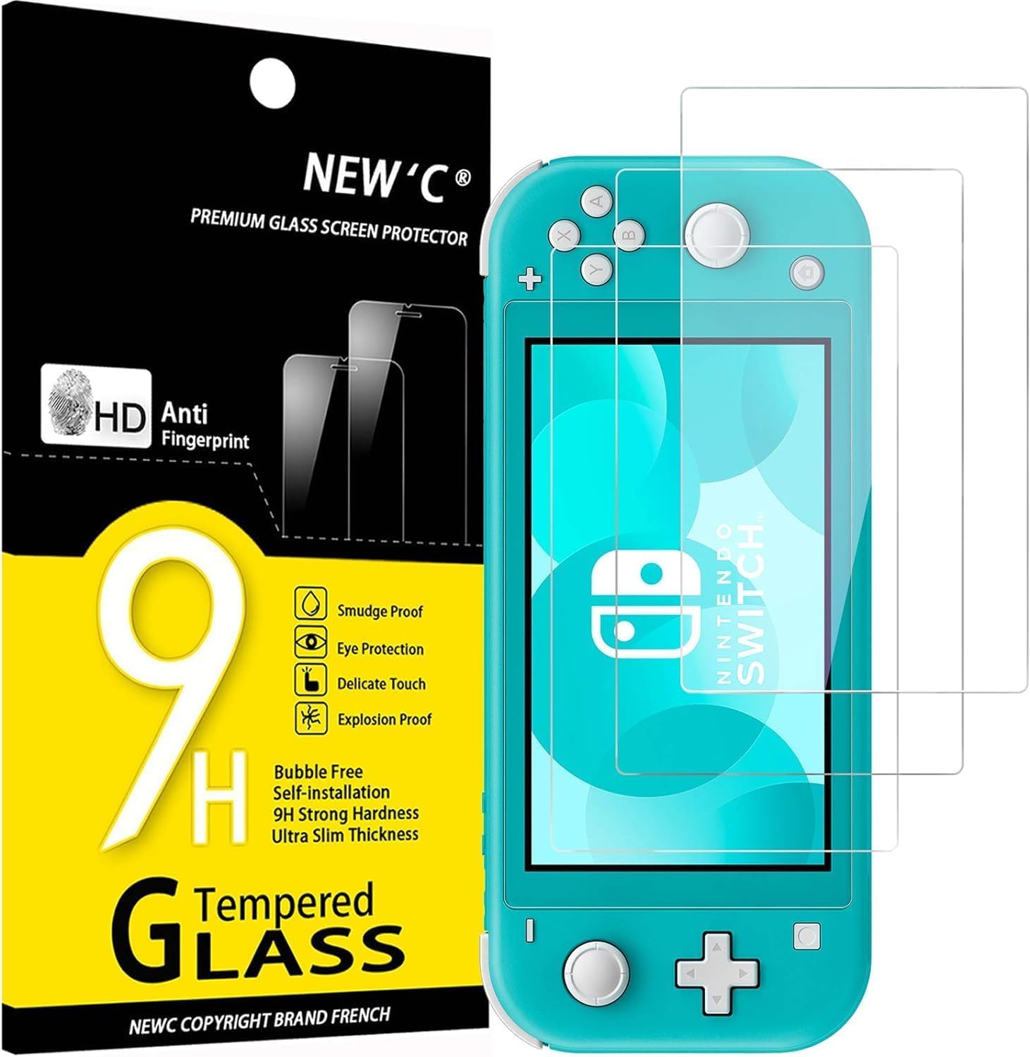 PROTECTOR DE PANTALLA NEW'C PARA NINTENDO SWITCH LITE VIDRIO TEMPLADO HD TRANSPARENTE - 1