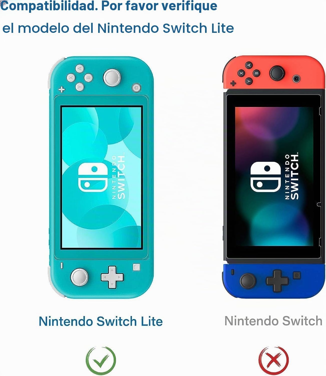 PROTECTOR DE PANTALLA NEW'C PARA NINTENDO SWITCH LITE VIDRIO TEMPLADO HD TRANSPARENTE - 2