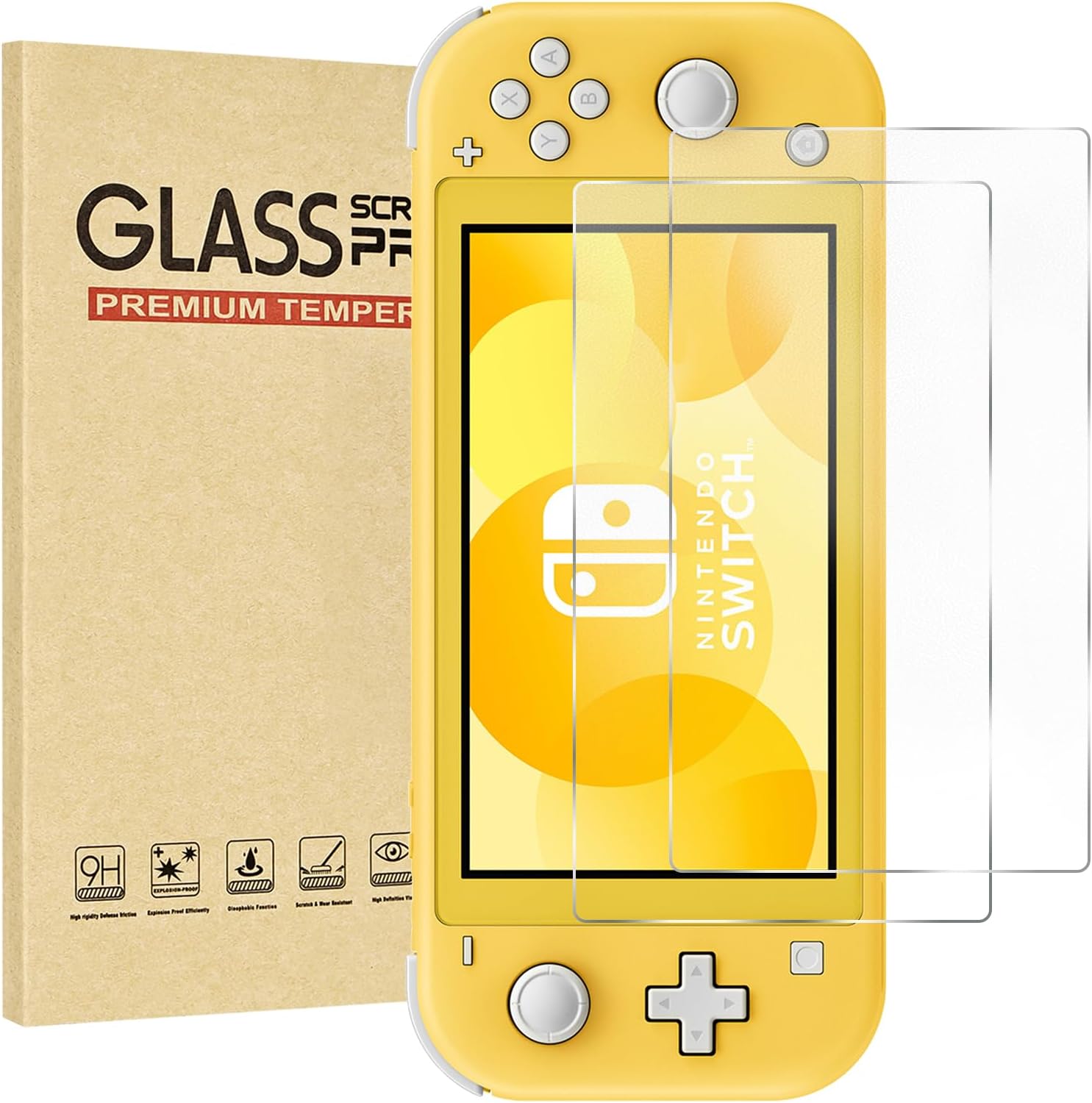 PROTECTOR DE PANTALLA TEMPLADO MATE JNGNPN PARA SWITCH LITE 2019 5.5 PULGADAS 2 UNIDADES - 1