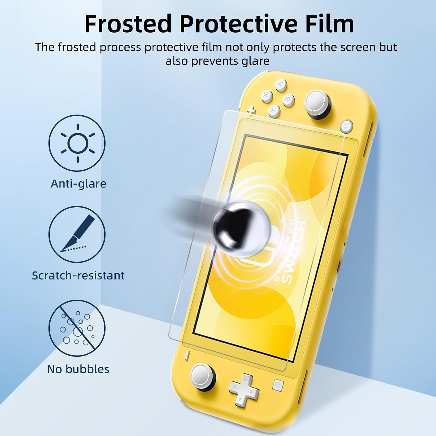 PROTECTOR DE PANTALLA TEMPLADO MATE JNGNPN PARA SWITCH LITE 2019 5.5 PULGADAS 2 UNIDADES - 2