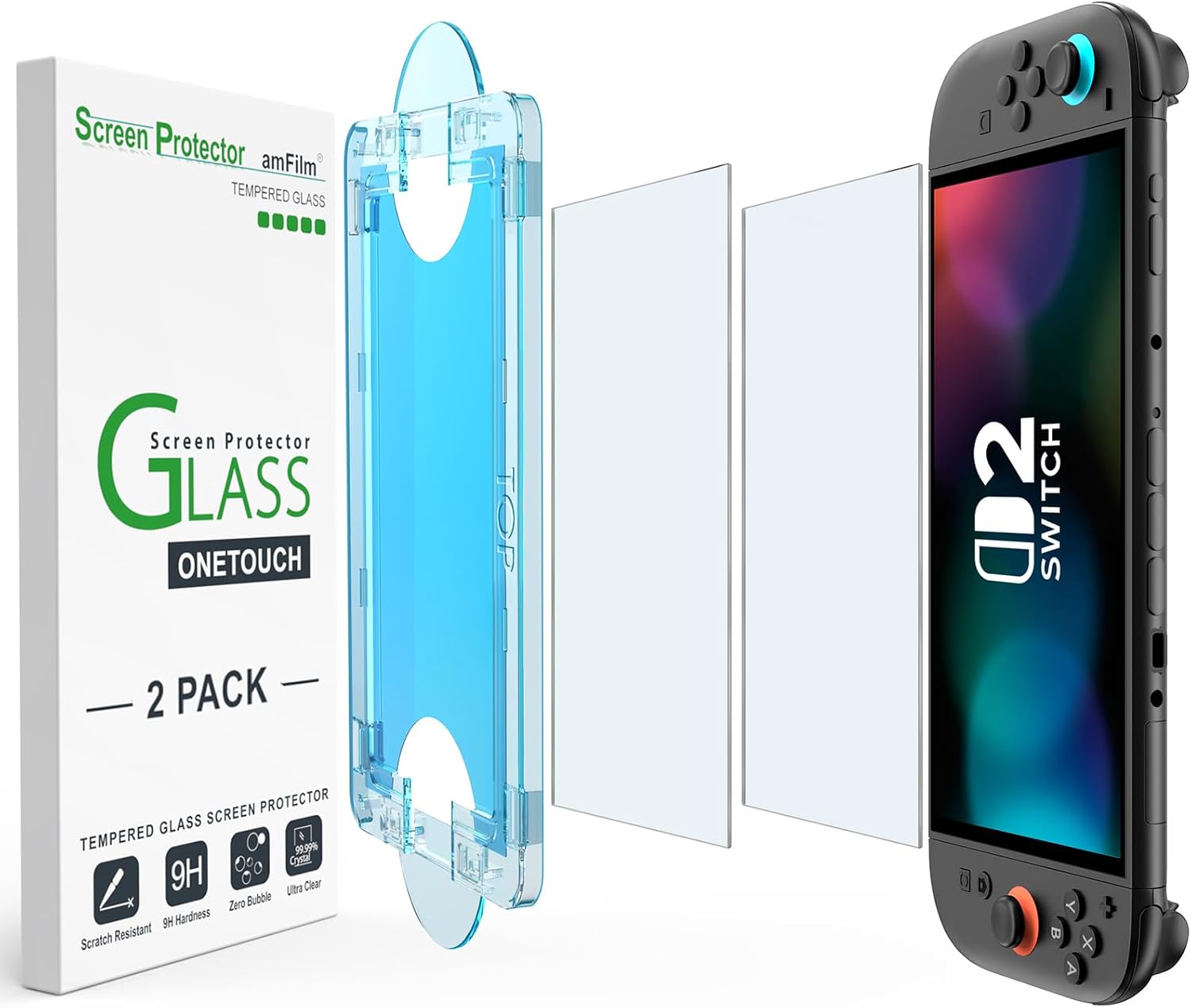 PROTECTOR DE PANTALLA AMFILM ONETOUCH PARA NINTENDO SWITCH 2 MATE - 1