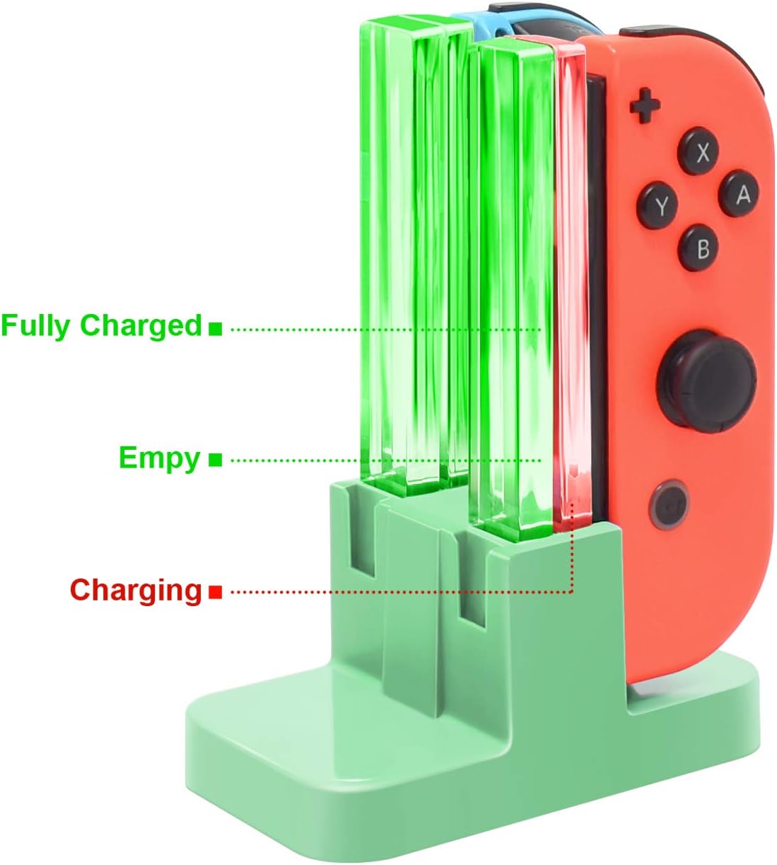 CARGADOR PARA JOYCONS FASTSNAIL PARA NINTENDO SWITCH VERDE - 5