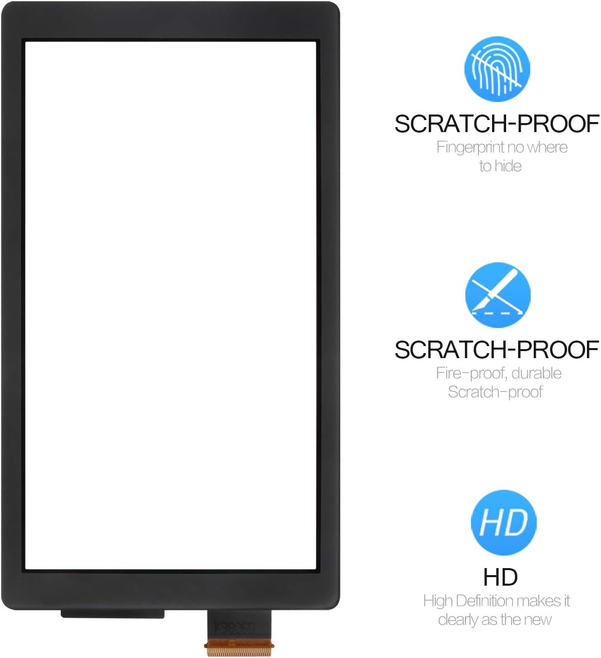 PANTALLA TÁCTIL A-MIND PARA NINTENDO SWITCH LITE GRIS CON KIT DE REPARACIÓN Y PROTECTOR - 2