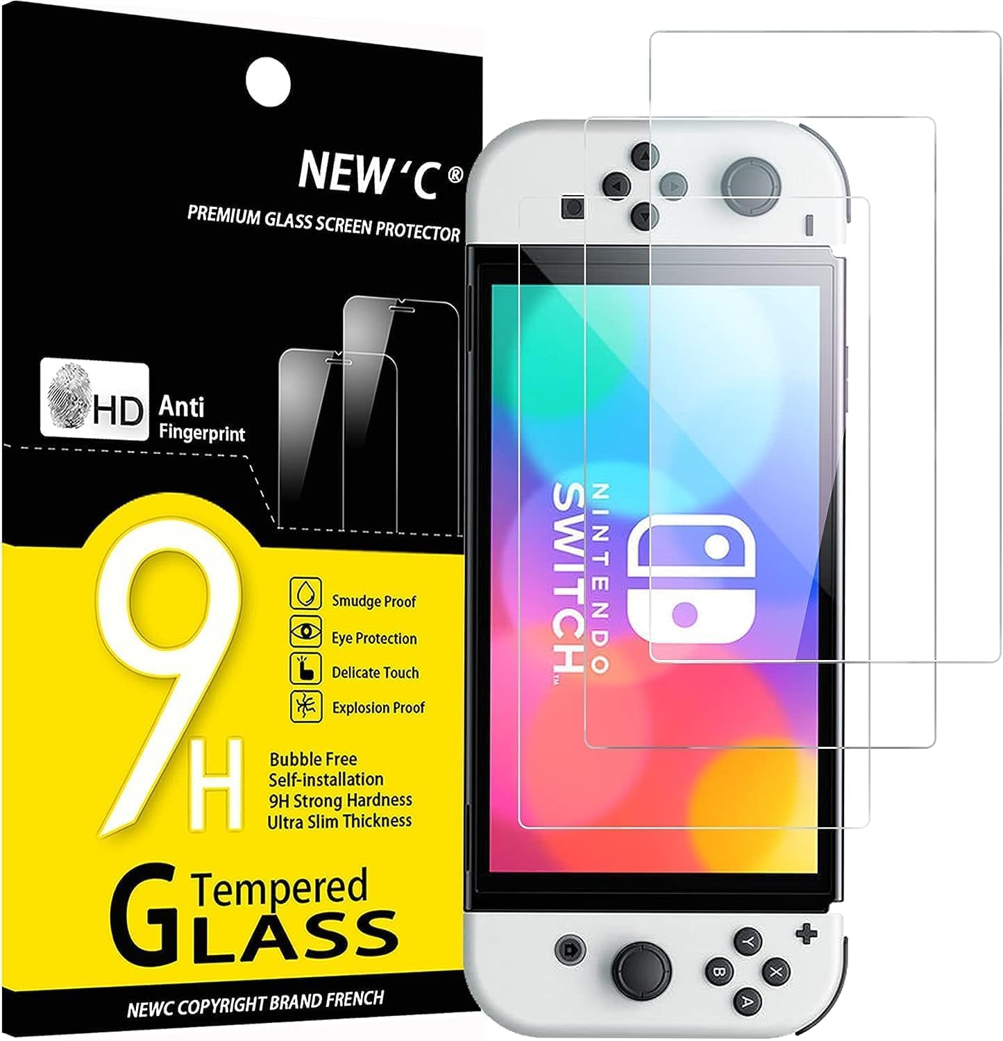 PROTECTOR DE PANTALLA NEW'C PARA NINTENDO SWITCH OLED VIDRIO TEMPLADO - 1