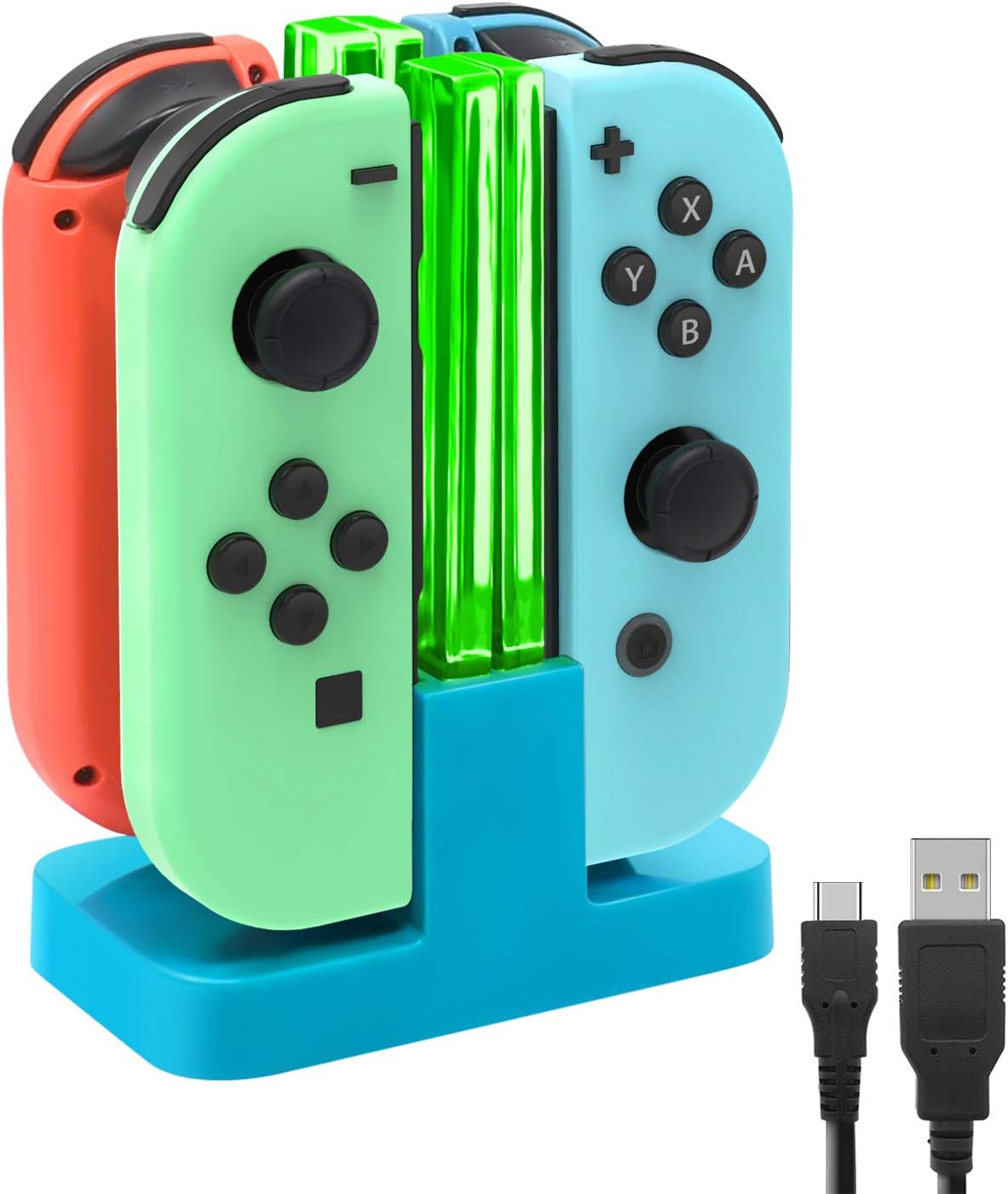 CARGADOR PARA CONTROL NINTENDO SWITCH FASTSNAIL JOYCONS AZUL - 1