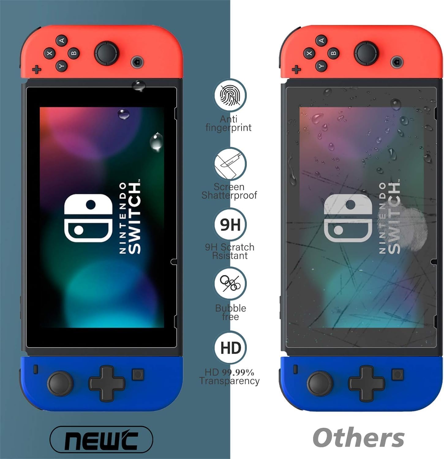 PROTECTOR DE PANTALLA NEW'C PARA NINTENDO SWITCH VIDRIO TEMPLADO - 5