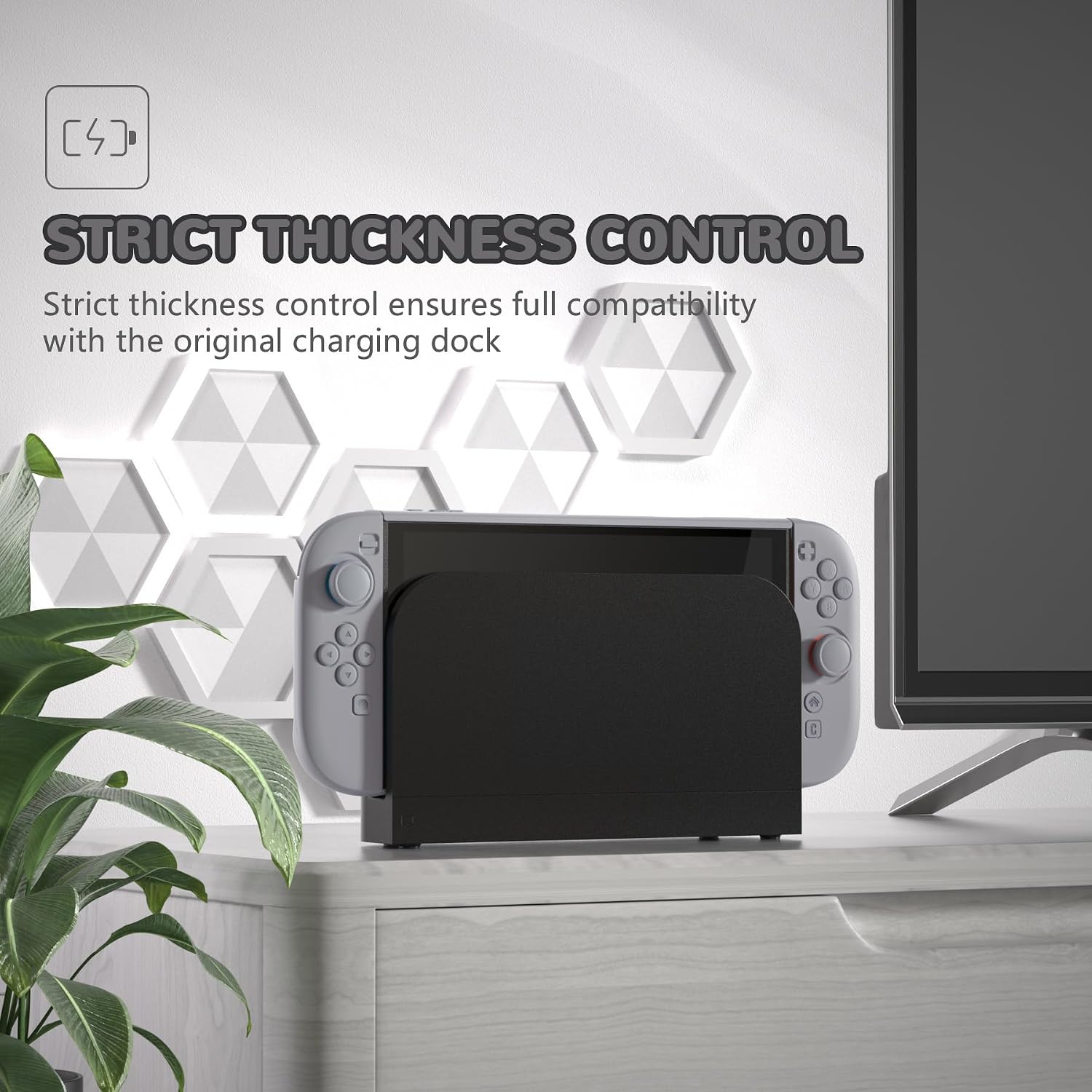 PROTECTOR RÍGIDO PLAYVITAL PARA NINTENDO SWITCH 2 CON SOPORTE EXTRA Y TAPAS PARA JOYSTICK COLOR GRIS - 4
