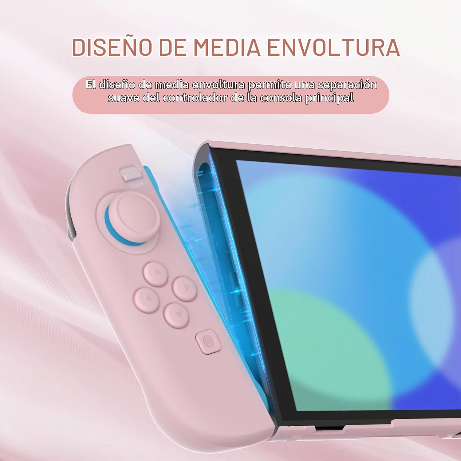PROTECTOR PLAYVITAL HARD CASE PARA NINTENDO SWITCH 2 ROSA CEREZO - 3