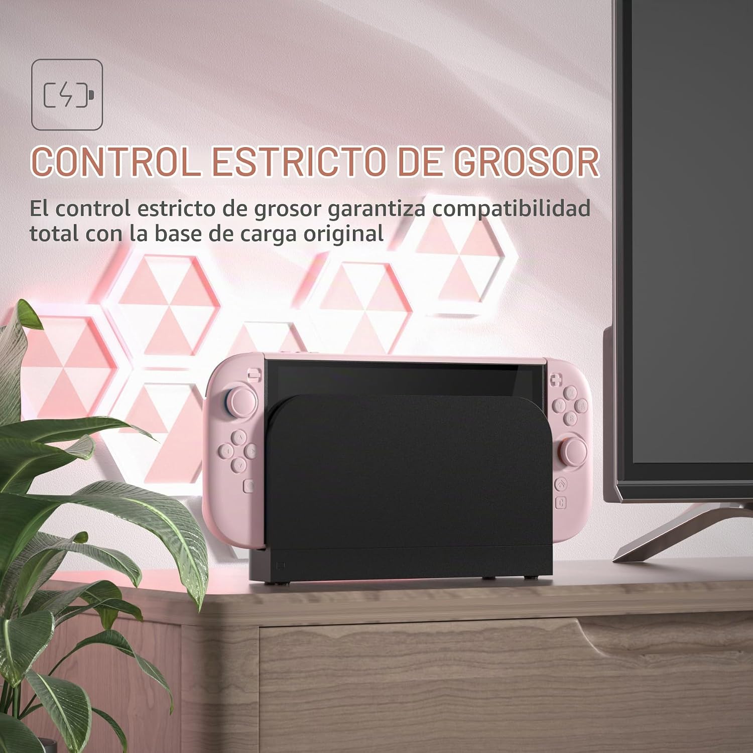 PROTECTOR PLAYVITAL HARD CASE PARA NINTENDO SWITCH 2 ROSA CEREZO - 4