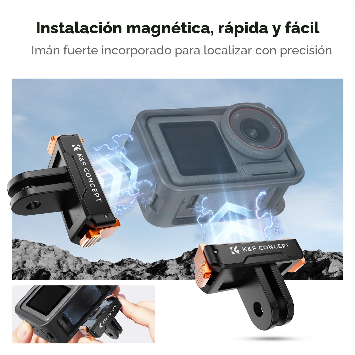 SOPORTE ADAPTADOR MAGNÉTICO KYF CONCEPT PARA DJI OSMO ACTION 5 PRO - 2