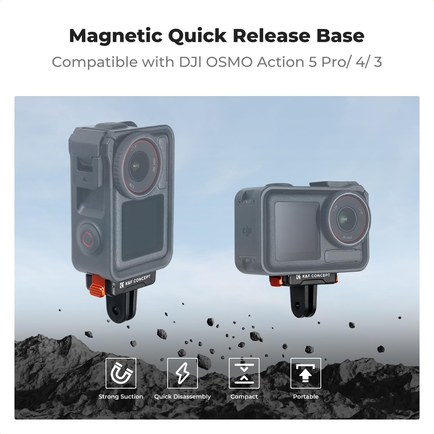 SOPORTE ADAPTADOR MAGNÉTICO KYF CONCEPT PARA DJI OSMO ACTION 5 PRO - 4