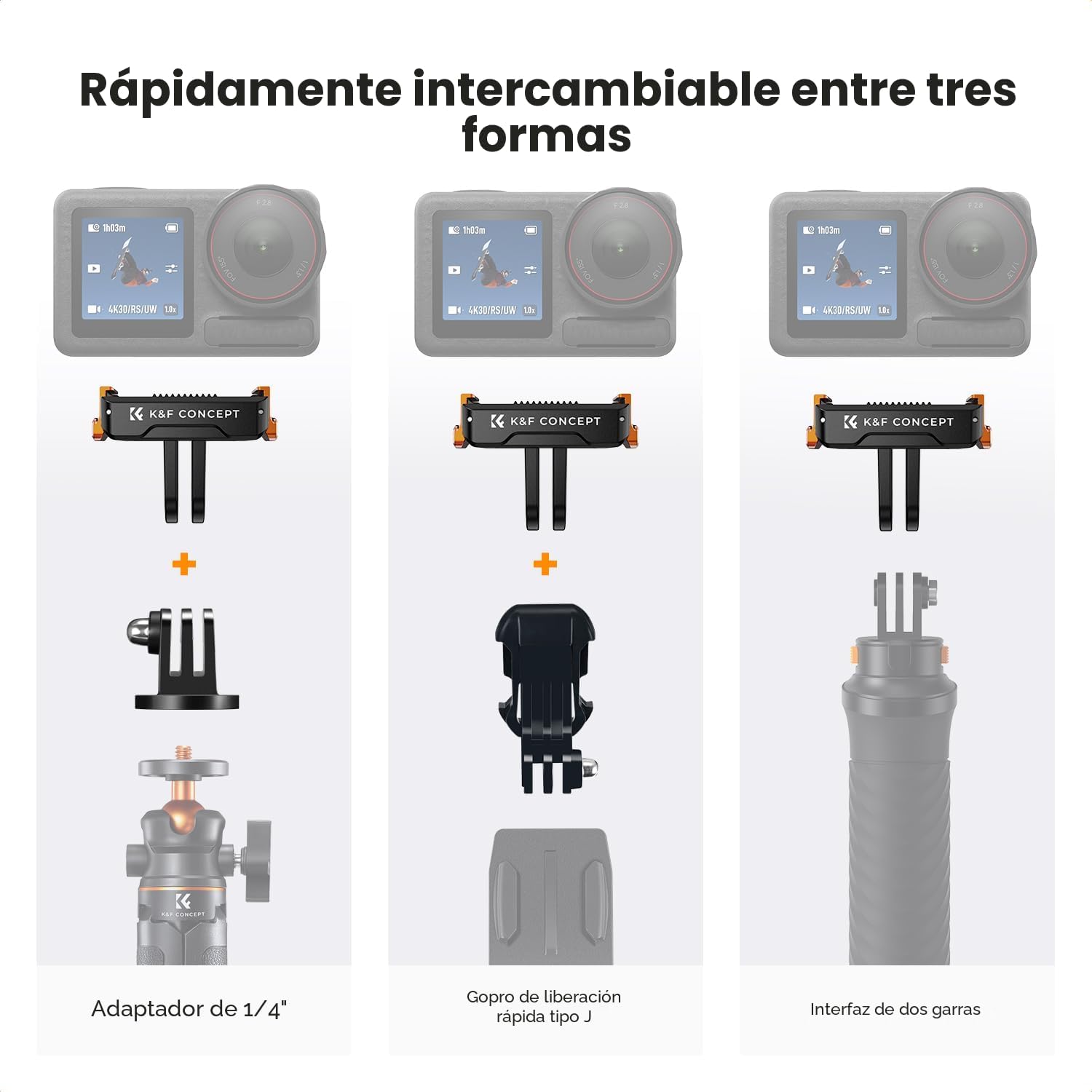SOPORTE ADAPTADOR MAGNÉTICO KYF CONCEPT PARA DJI OSMO ACTION 5 PRO - 5