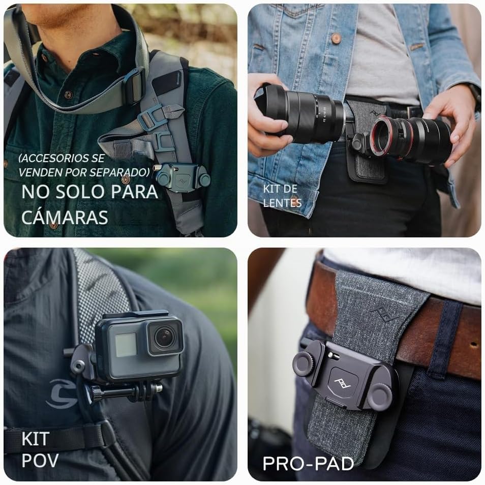 SOPORTE PARA CÁMARA PEAK DESIGN CAPTURE CLIP V3 ACEITUNA CON PLACA - 4
