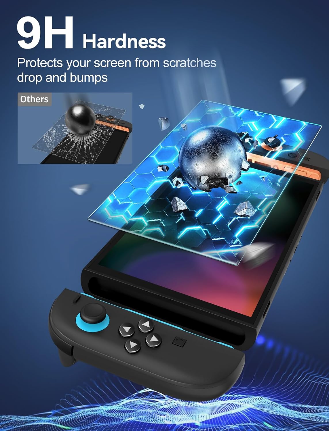 PROTECTOR DE PANTALLA IVOLER PARA NINTENDO SWITCH 2 VIDRIO TEMPLADO MATE ANTI-REFLEJO 2 UNIDADES - 3
