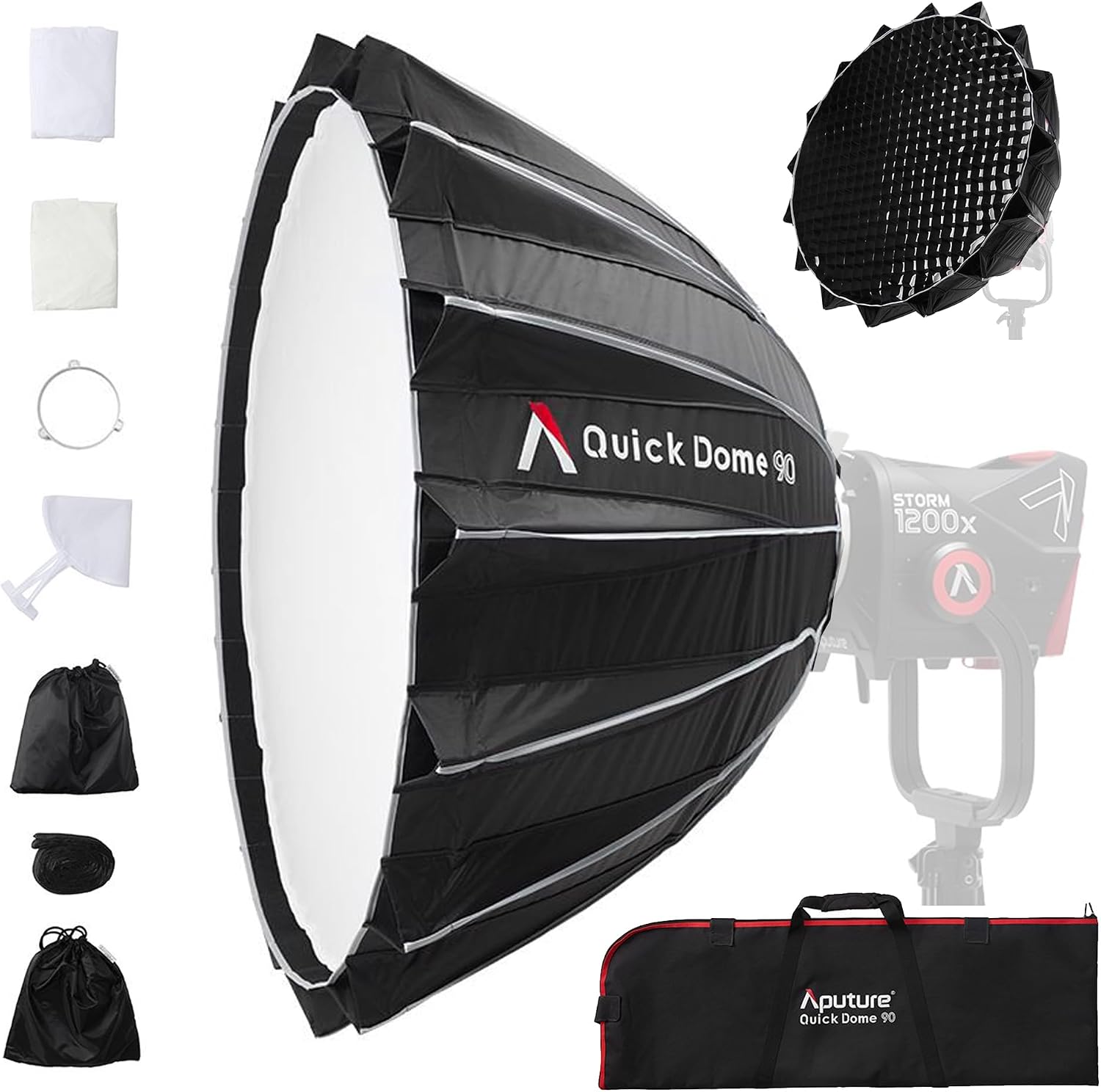 SOFTBOX APUTURE LIGHT DOME QUICK DOME 90 90CM CIRCULAR BOWENS - 1