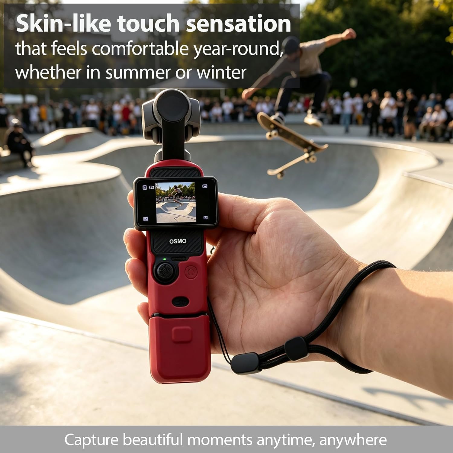 FUNDA PARA CÁMARA DJI OSMO POCKET 3 / XTRA MUSE COLOR ROJO OSCURO - 4