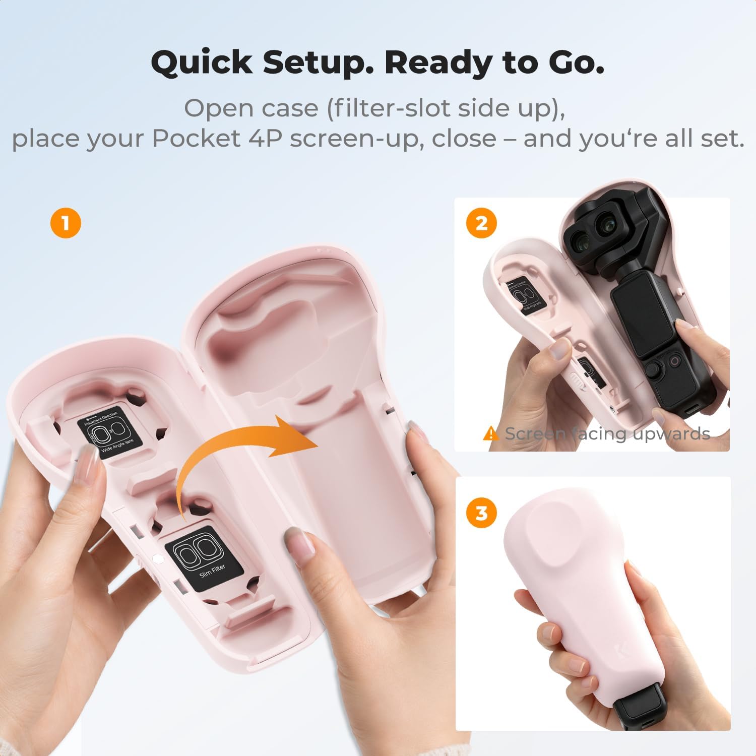 ESTUCHE PROTECTOR KYF CONCEPT PARA DJI OSMO POCKET 4P ROSA - 4
