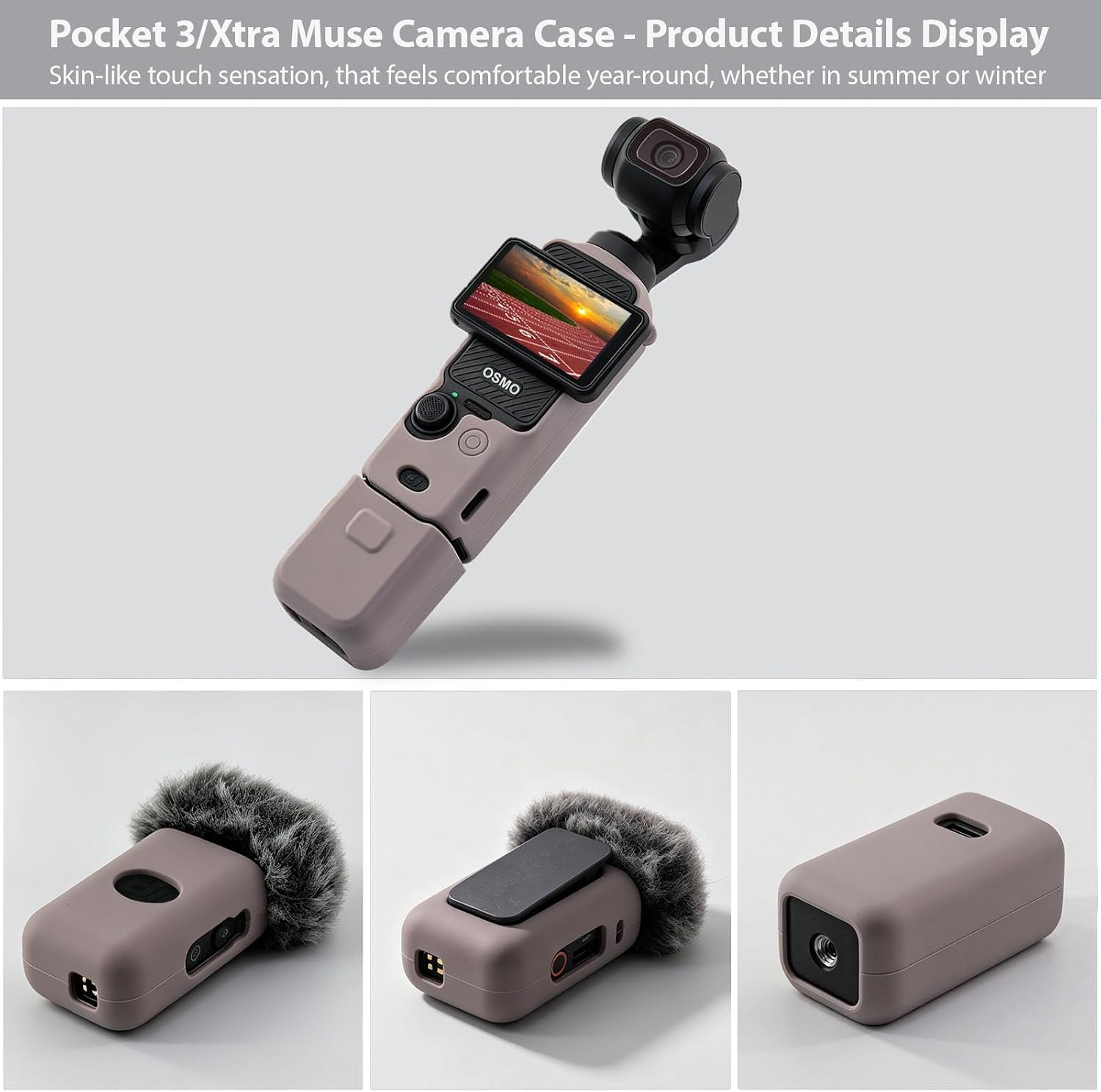 FUNDA PARA CÁMARA DJI OSMO POCKET 3 / XTRA MUSE TAUPE - 2
