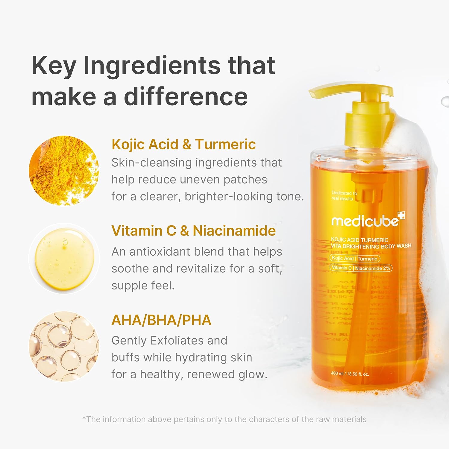 GEL DE DUCHA MEDICUBE KOJIC ACID TURMERIC BRIGHTENING 1000 ML - 3