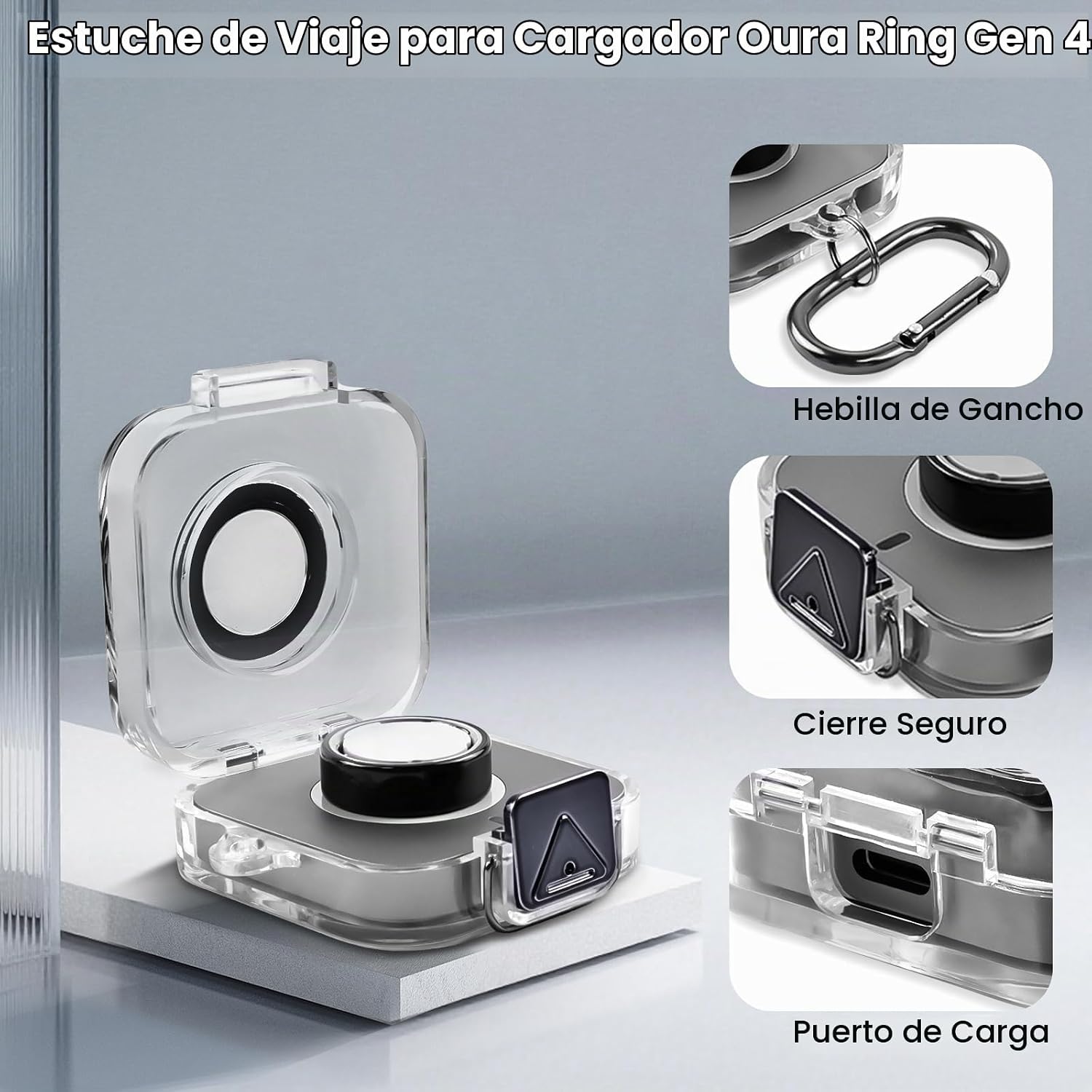 ESTUCHE DE VIAJE PARA CARGADOR OURA RING GEN 5/4 - 3