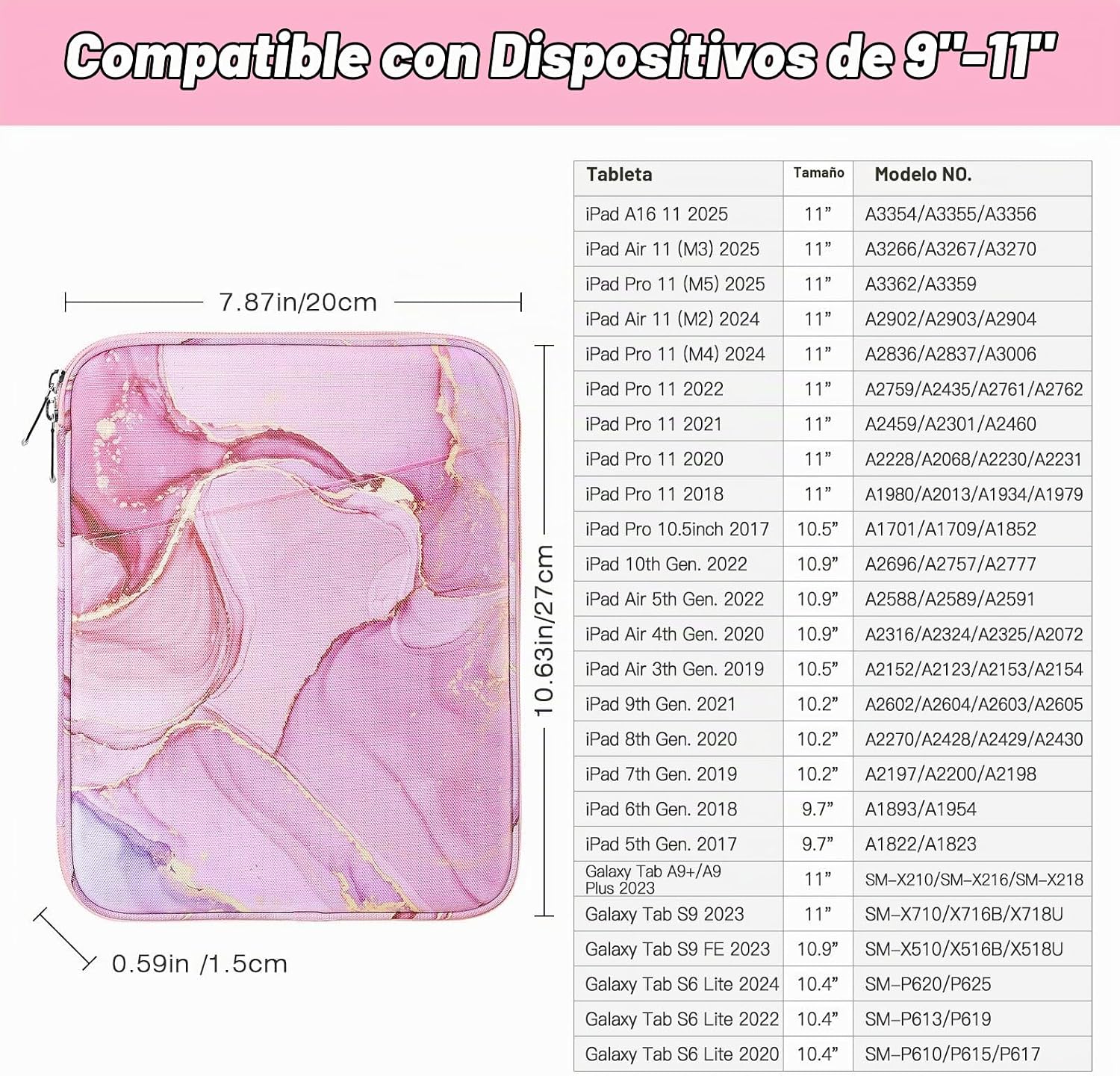 FUNDA PARA TABLET MOKO 9-11 PULGADAS CON BOLSILLO PARA ACCESORIOS - 2