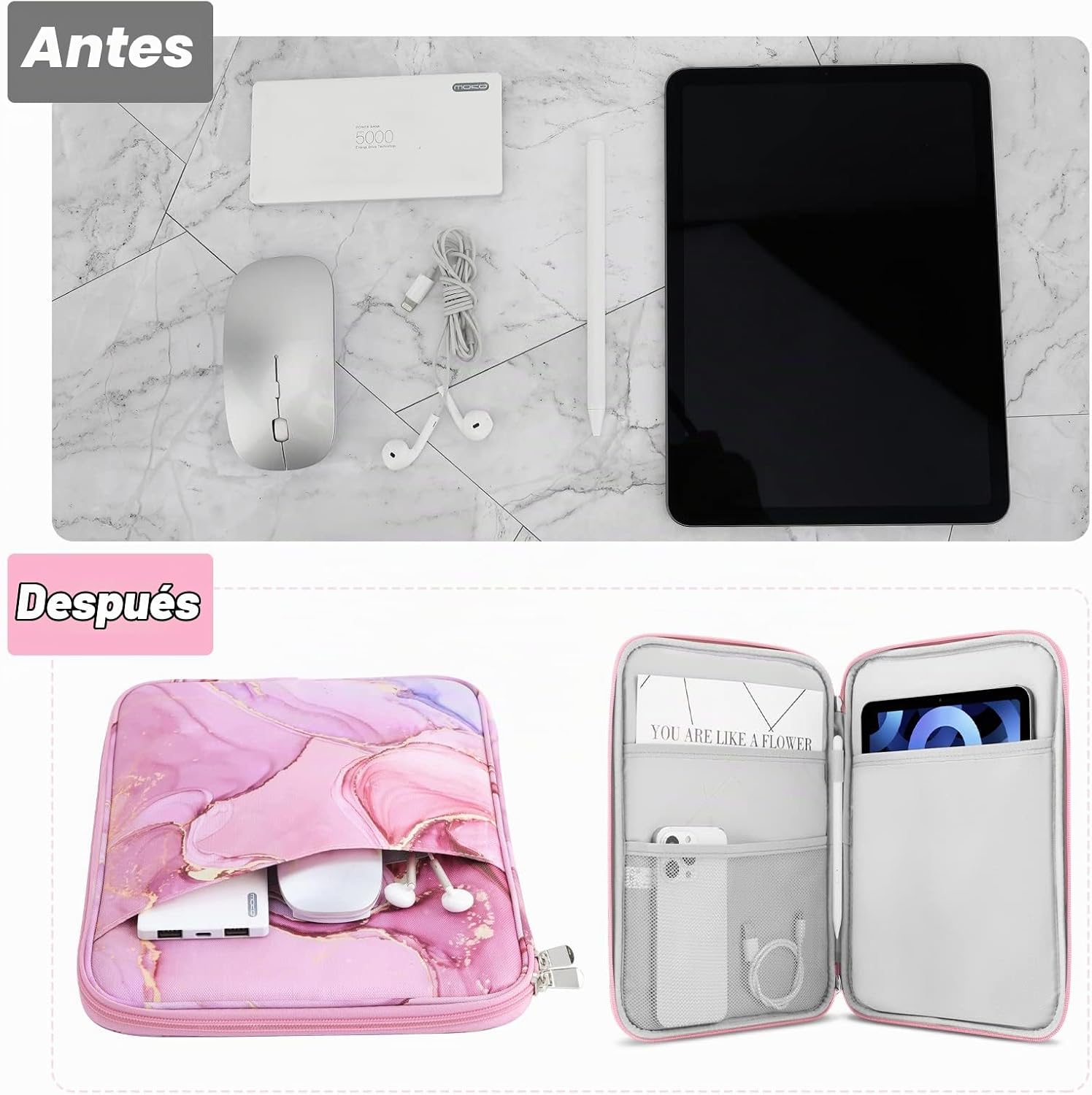 FUNDA PARA TABLET MOKO 9-11 PULGADAS CON BOLSILLO PARA ACCESORIOS - 4