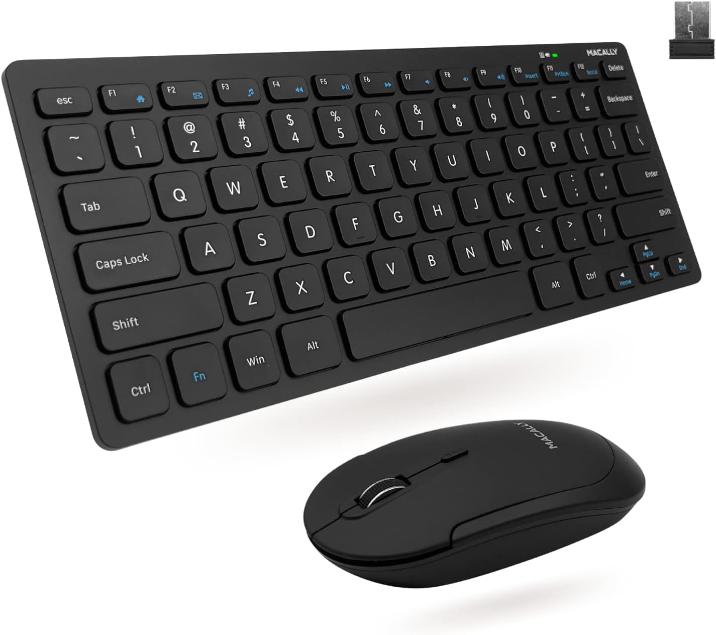 KIT DE TECLADO Y MOUSE INALÁMBRICO MACALLY SMALL 2.4G 78 TECLAS COMPACTO - 1