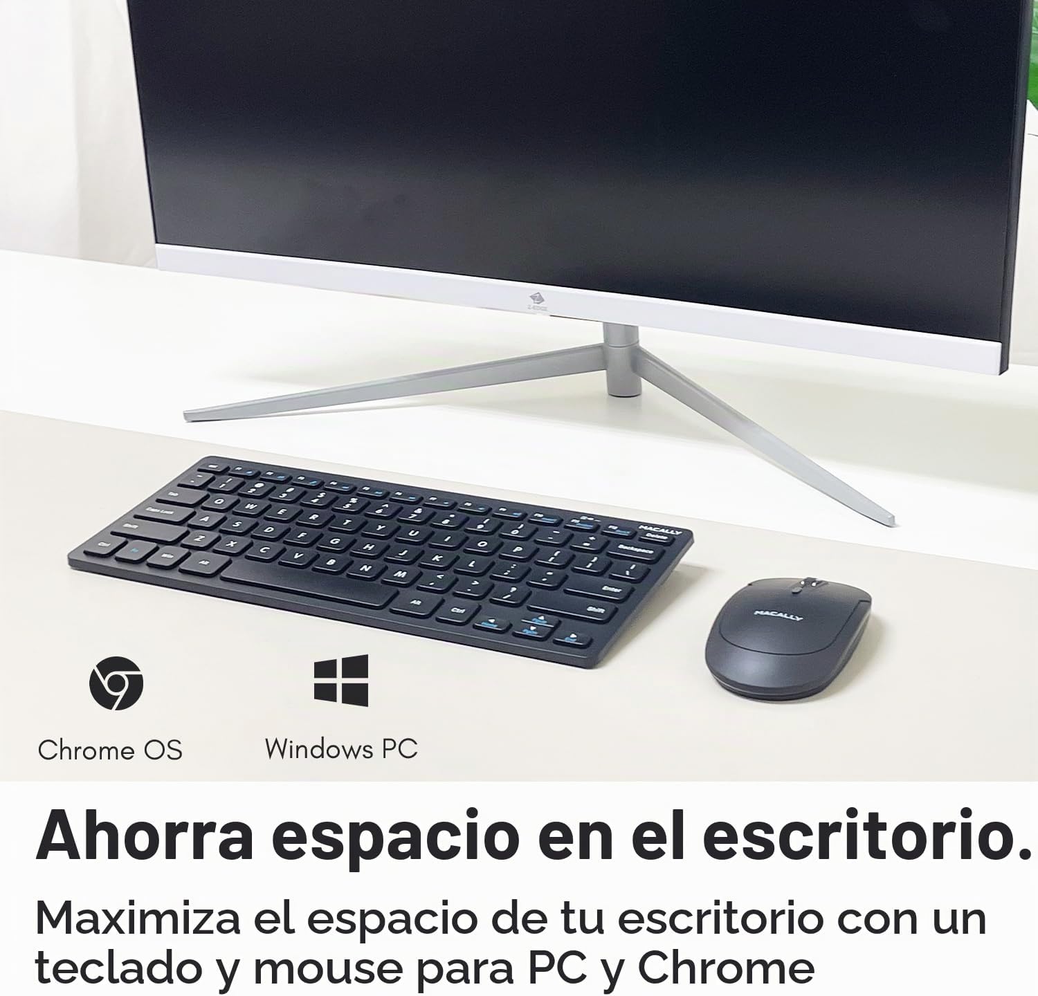 KIT DE TECLADO Y MOUSE INALÁMBRICO MACALLY SMALL 2.4G 78 TECLAS COMPACTO - 2