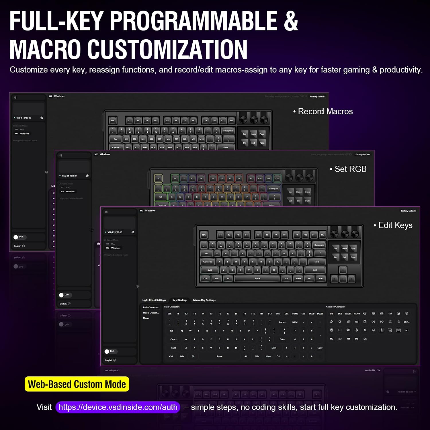 TECLADO MECÁNICO VSD K1 PRO 87 TECLAS CON PANEL DE STREAMING INTEGRADO - 4