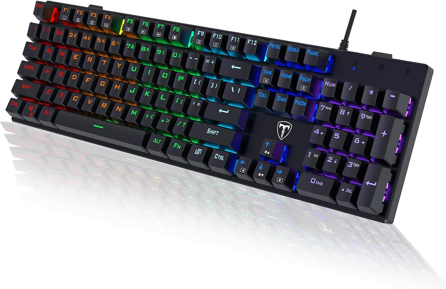 TECLADO MECÁNICO PARA GAMING RISOPHY PC305 RGB 104 TECLAS CON BLUE SWITCH - 1