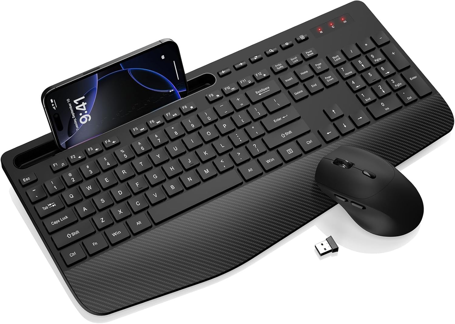 KIT INALÁMBRICO DE TECLADO Y MOUSE TRUEQUE CON REPOSAMUÑECAS ERGONÓMICO - 1