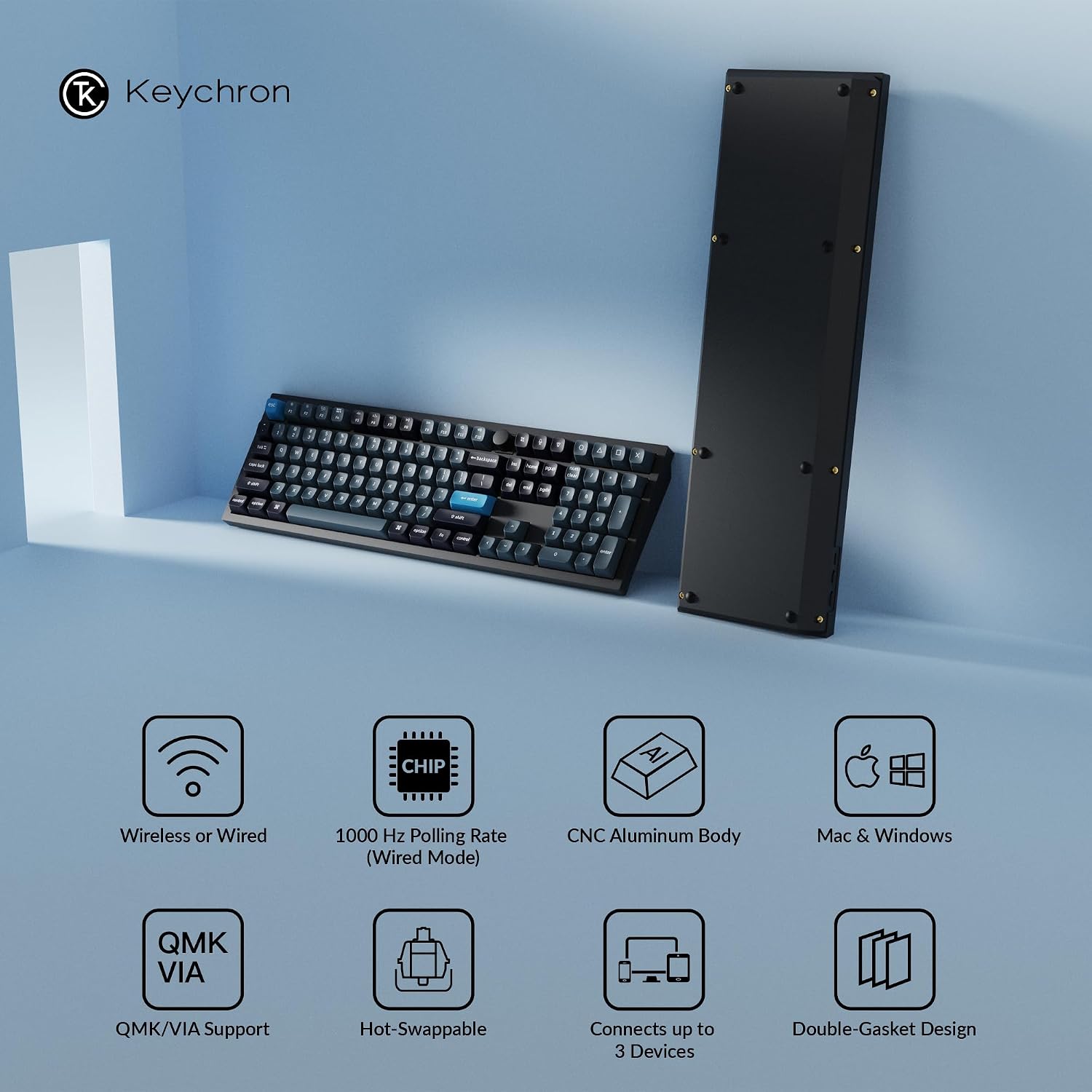 TECLADO MECÁNICO KEYCHRON Q6 PRO INALÁMBRICO FULL SIZE - 5