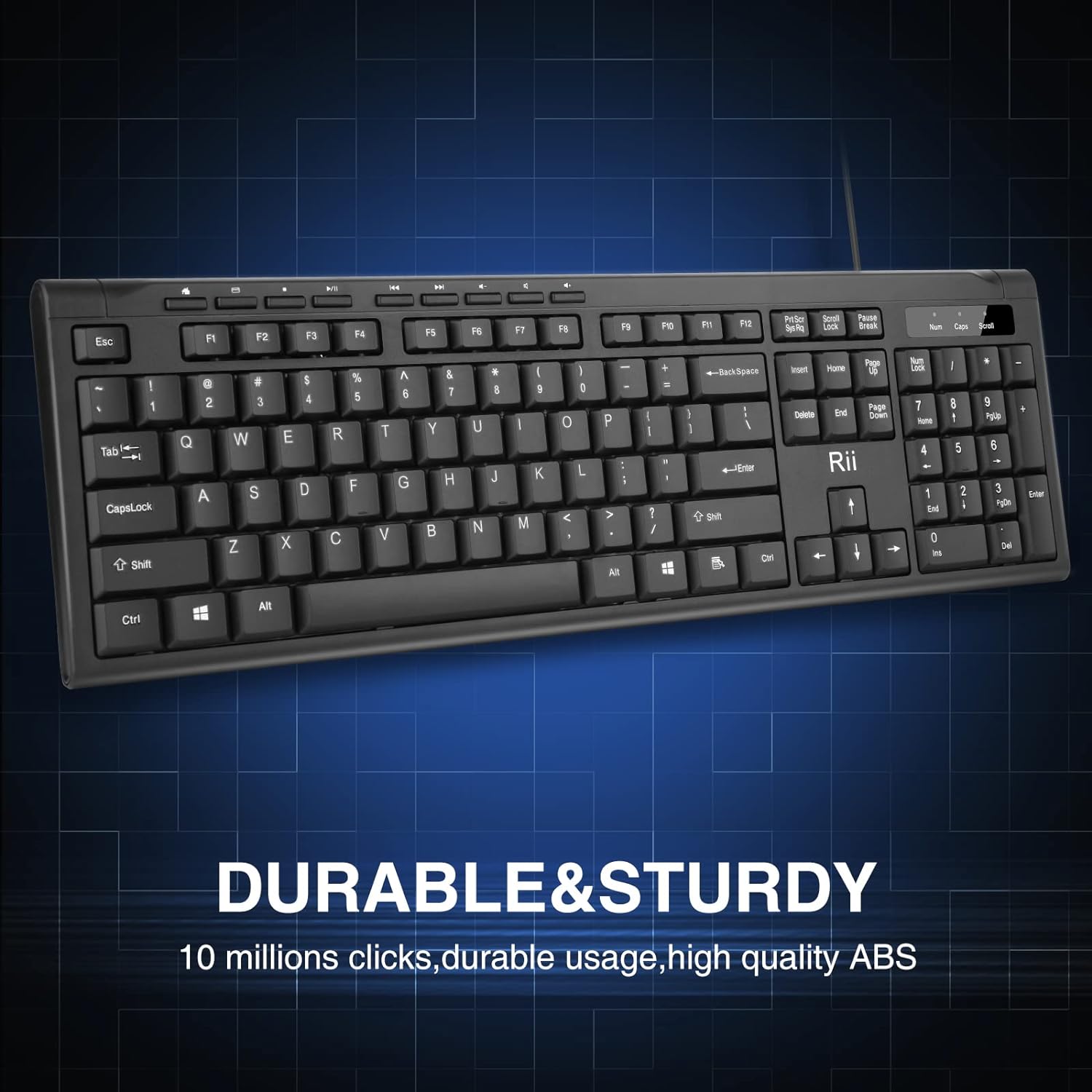 TECLADO RII RK907 ULTRA DELGADO COMPACTO USB PARA MAC Y PC NEGRO - 4
