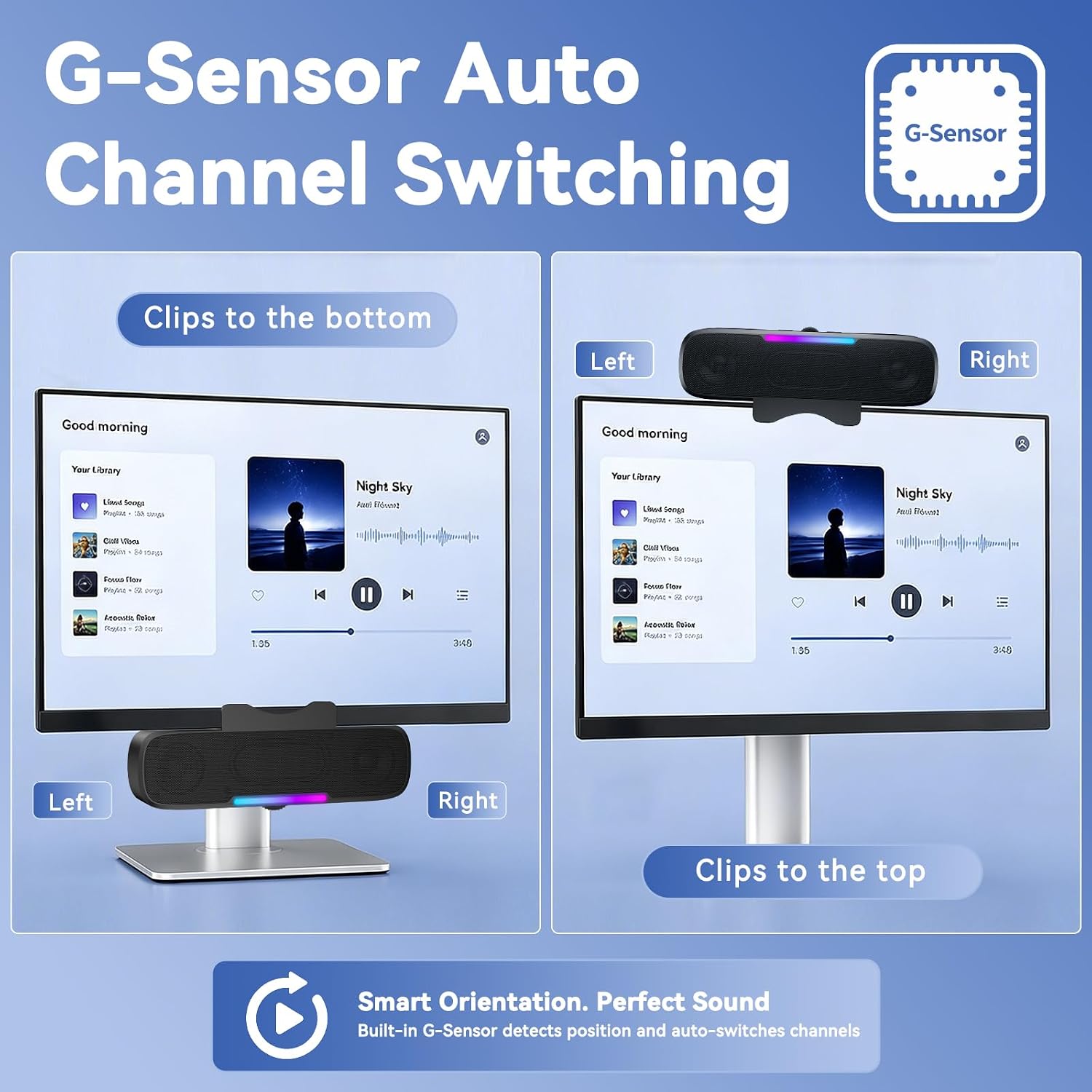 PARLANTES PARA COMPUTADORA OHAYO USB CON G-SENSOR 16W BLUETOOTH 5.3 - 3