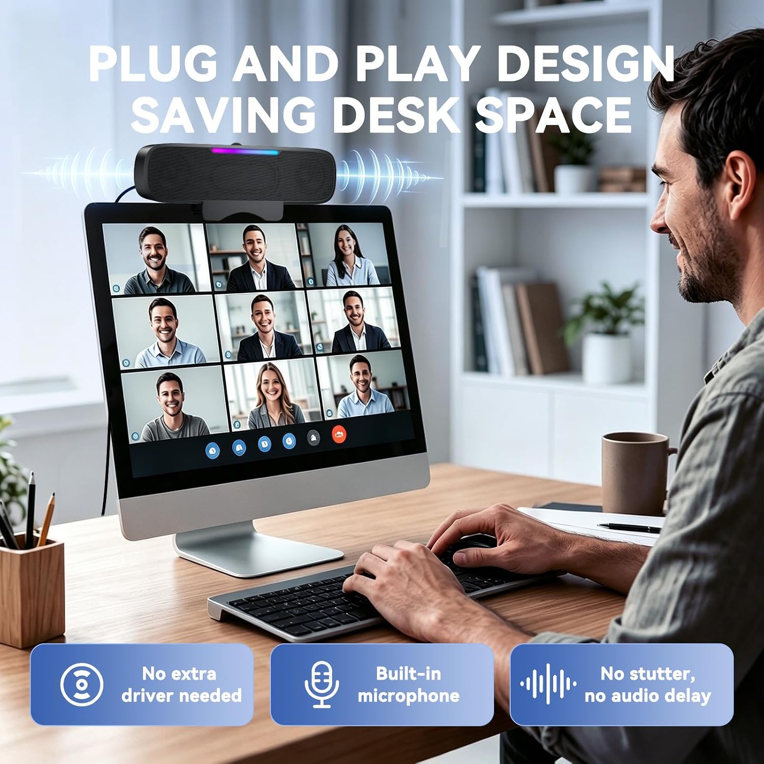 PARLANTES PARA COMPUTADORA OHAYO USB CON G-SENSOR 16W BLUETOOTH 5.3 - 5