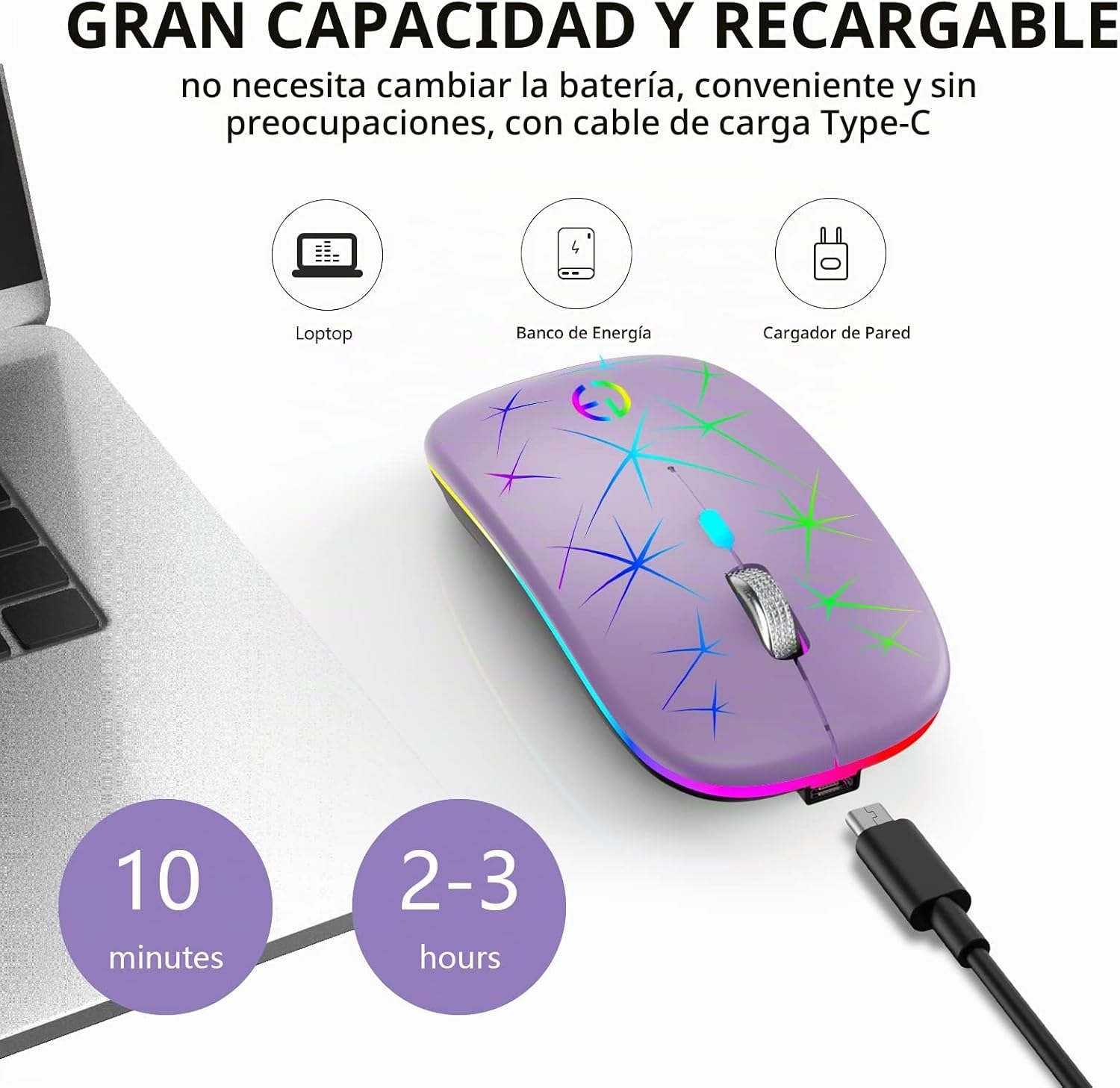 MOUSE GAMER TAIYANG WIRELESS BLUETOOTH 2.4G RECARGABLE - 3