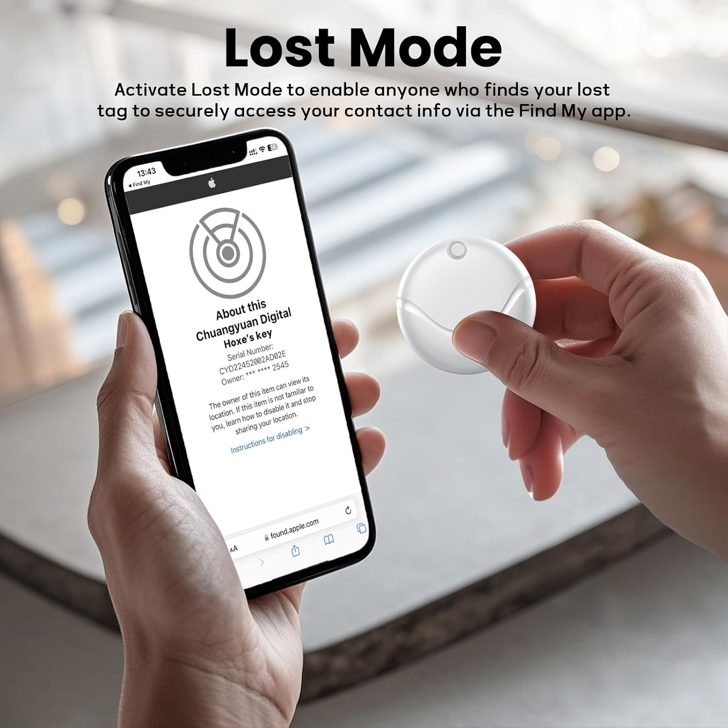 LOCALIZADOR HOXE DUAL SYSTEM AIR TRACKER TAGS PARA IOS Y ANDROID BLANCO 4 UNIDADES - 5