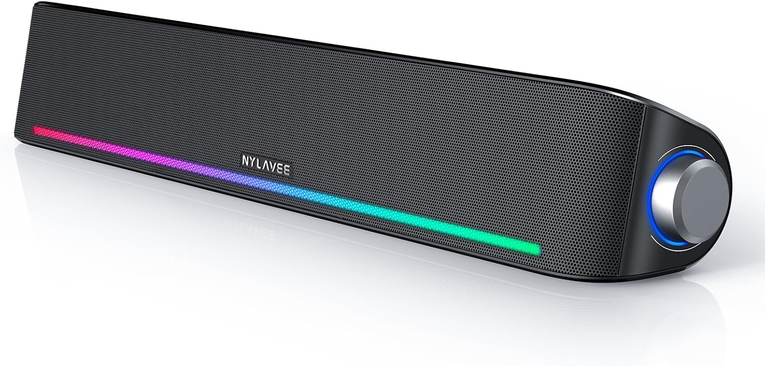 PARLANTES PARA COMPUTADORA NYLAVEE SOUND BAR CON BLUETOOTH Y AUX - 1